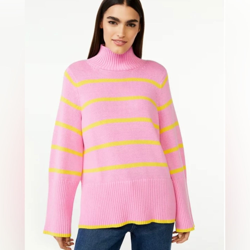 Free Assembly Women’s Tall Rib Turtleneck Sweater - Picture 2 of 5